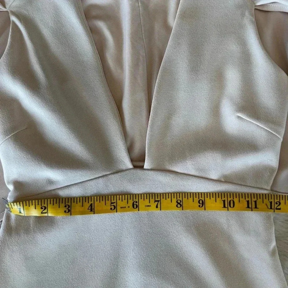 Dance and Marcel cream bodycon cape dress with slit size small - Picture 11 of 16